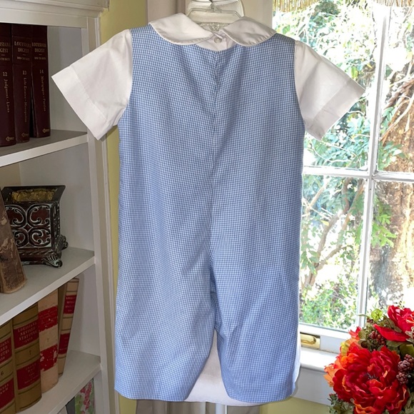 Boys Matching Boutique Christmas Snowman Smocked Longall Size 9 Months - Picture 5 of 9